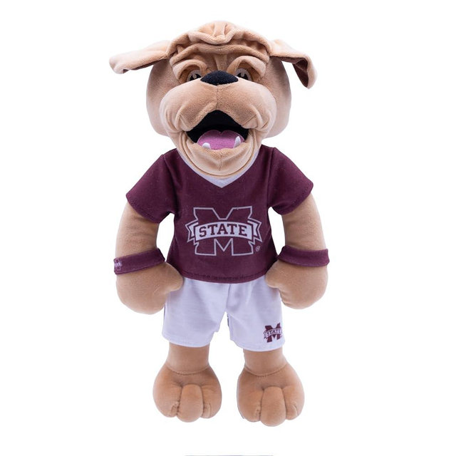 Plushible 14" Mississippi State University Bulldog Mascot Plush Figure - College Football Ragdoll - Sports Mascot Figure - Soft Plush Material - Surface Washable - All Ages - Rag Dolls Toddlers