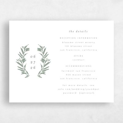 Sage, White Wedding Enclosure - Callahan