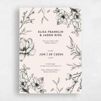 Beige Wedding Invitation - Birkenfeld Bloom