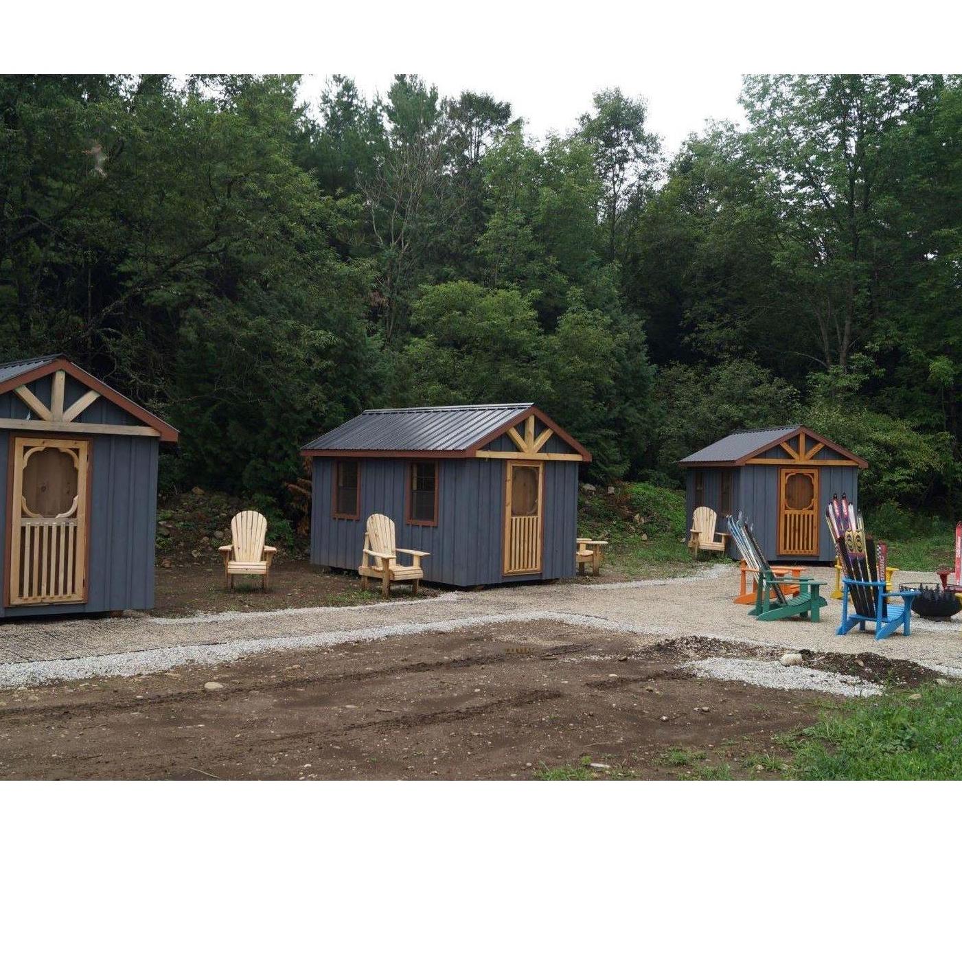 The bunkies with their own fire pit area