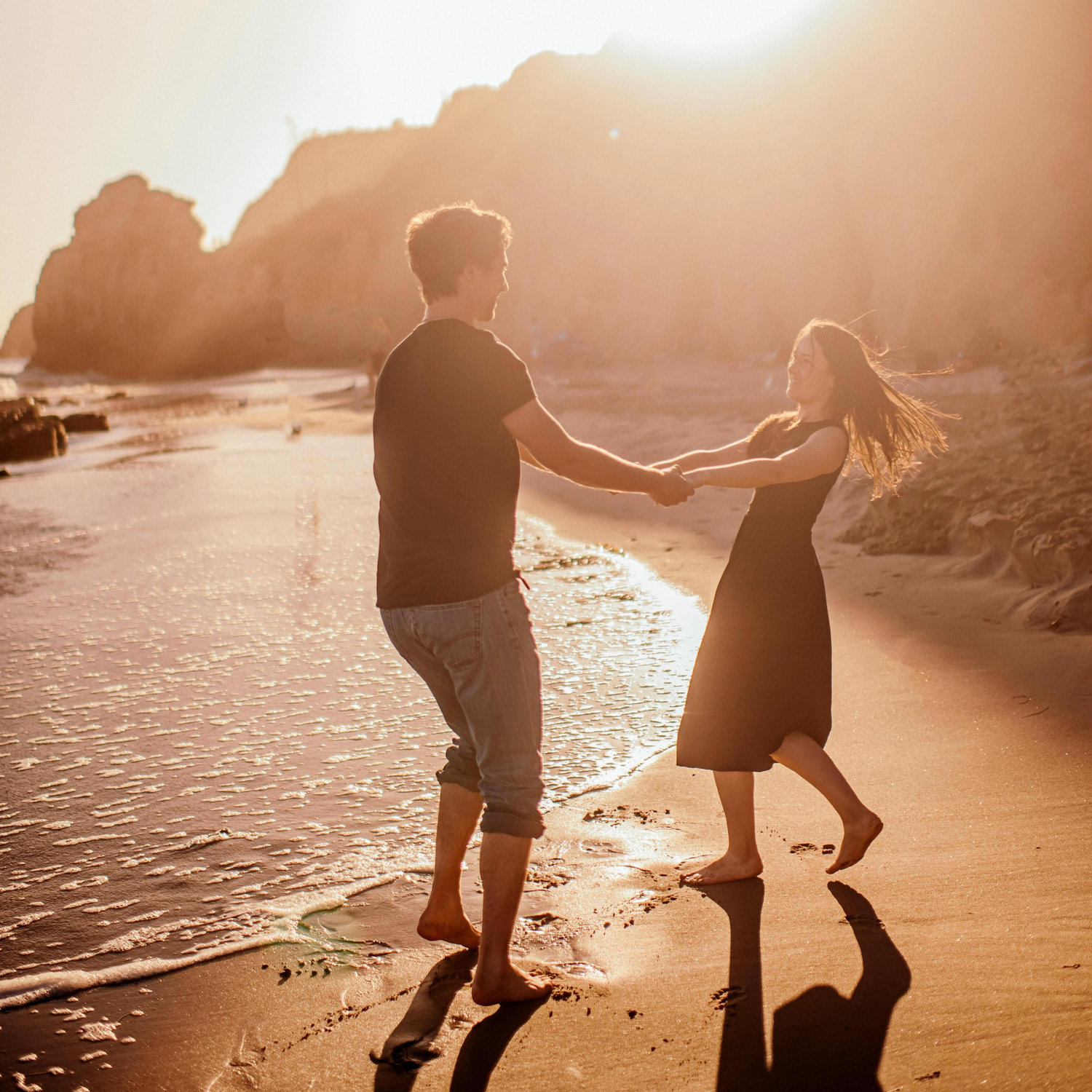 Engagement photoshot at El Matador beach in Malibu [June 2020]
