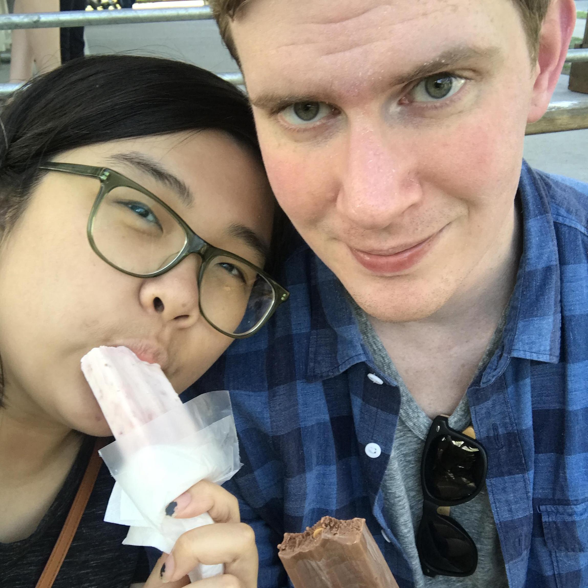 They love ice cream! Matt prefers chocolate. Anne will always choose strawberry.