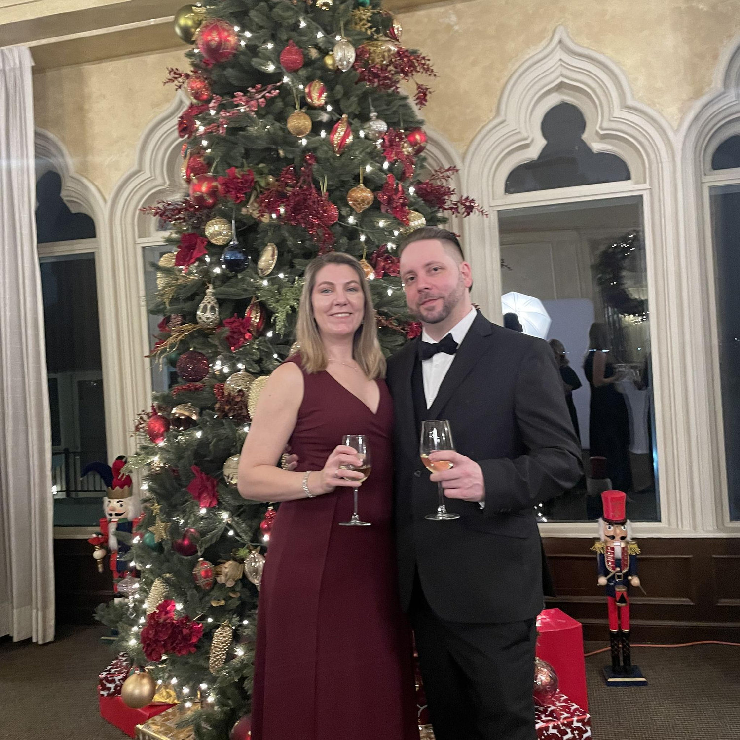 Cleaning up nicely for our friends' wedding