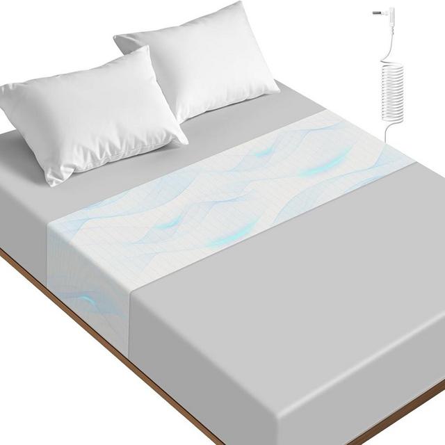 Grounding Sheets – Grounding Mat for Bed, 10% Silver Fiber Grounded Fitted Bed Earth Sheets for All Mattress Sizes, Includes Grounding Cord (White)