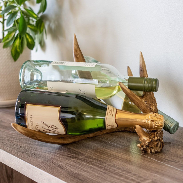 Antler Wine Bottle Holder - Home Decor - Bottle Holder - Kitchen and Bar Accents