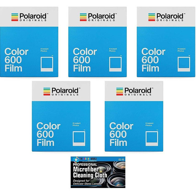 Impossible/Polaroid Instant Color Film for Polaroid 600 and Polaroid Originals OneStep Cameras - 5 Pack