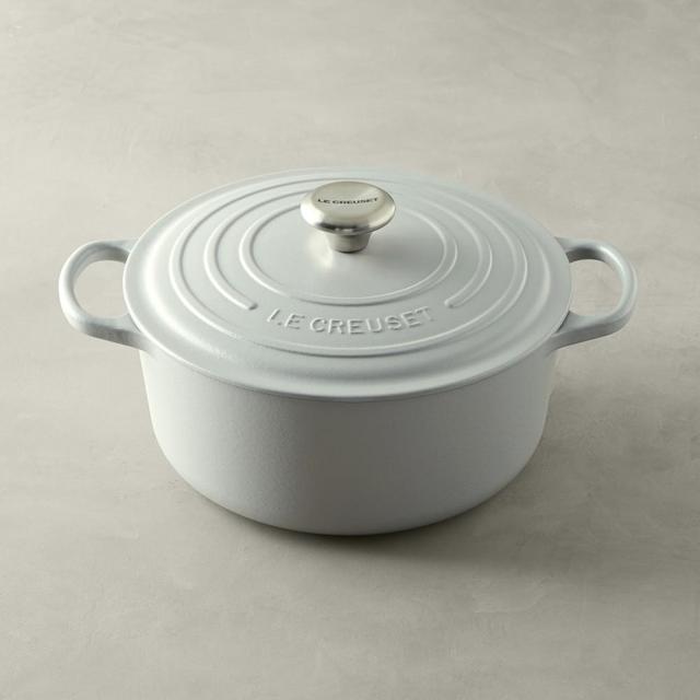 Le Creuset Signature Cast-Iron Round Dutch Oven, 5 1/2-Qt., French Grey