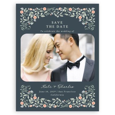 Teal, Blue Wedding Digital Save the Date - Pirouette Photo
