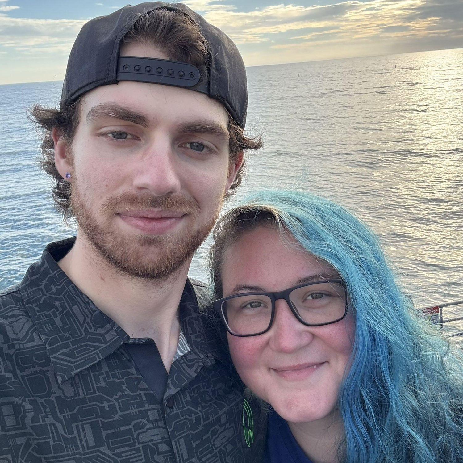 Santa Monica Pier as a newly engaged couple.
