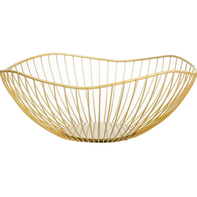 Metal Wire Fruit Basket - Gold