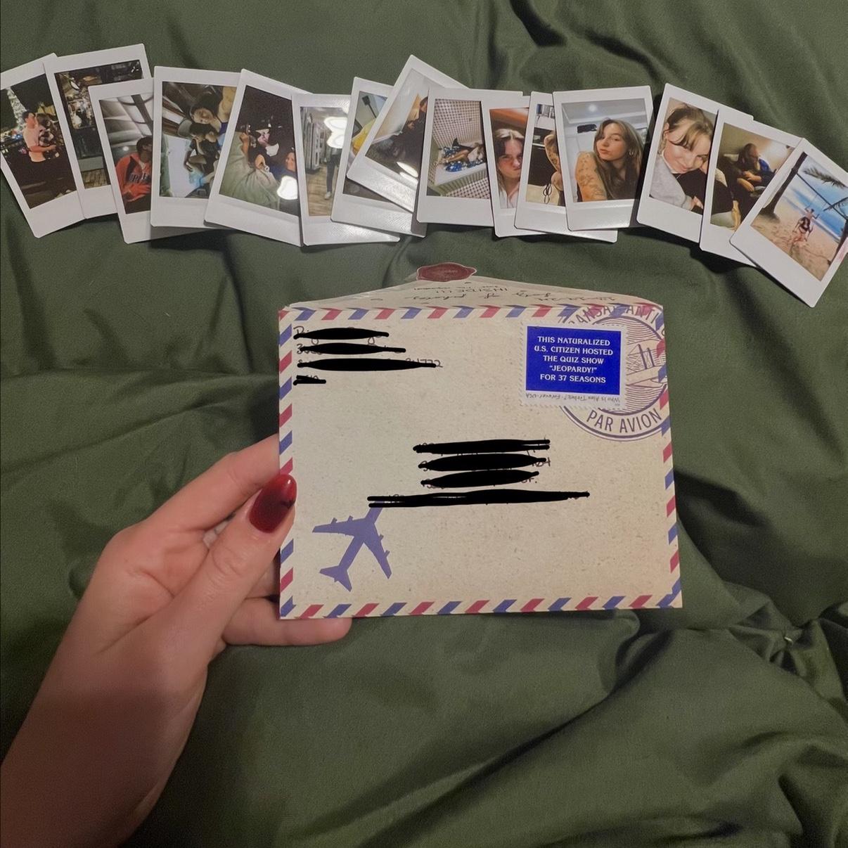 While the groom was away at basic training, the bride sent him a letter every single day—eight weeks of love, encouragement, and handwritten reminders of home. This is one of those letters.