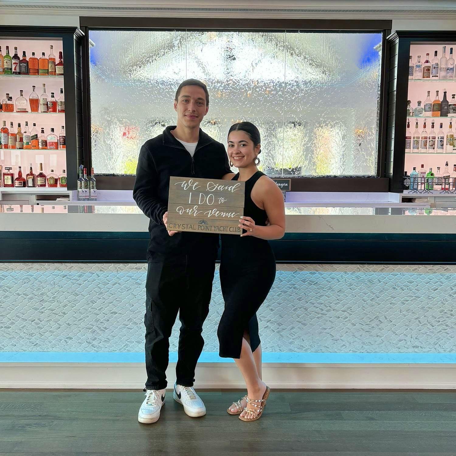 The day we picked our wedding venue, Crystal Point Yacht Club!