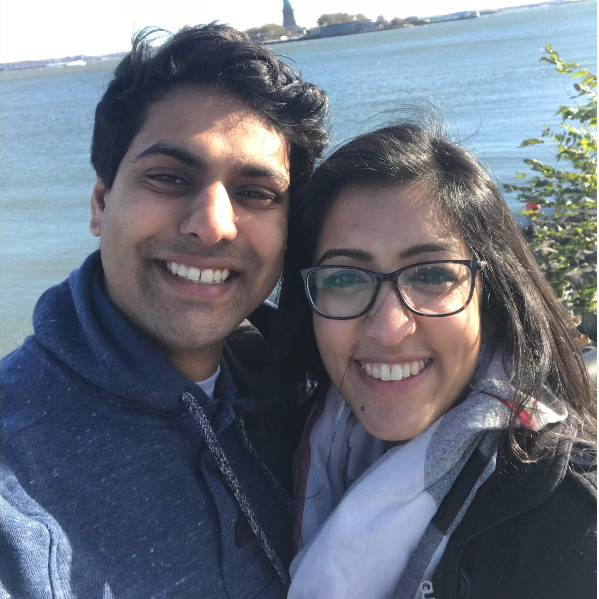 Sohan's first time seeing the Statue of Liberty!