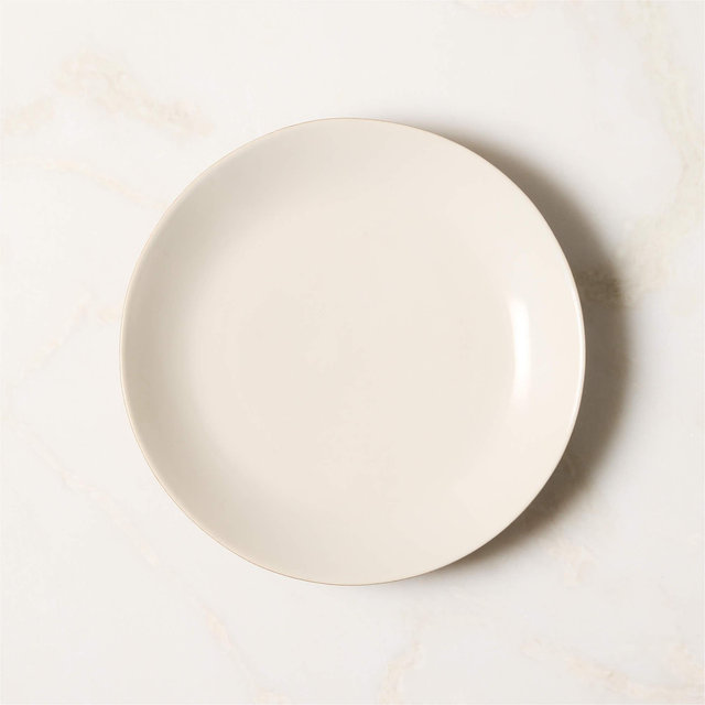 Barchan Brown and Warm White Stoneware Salad Plate by Kravitz Design
