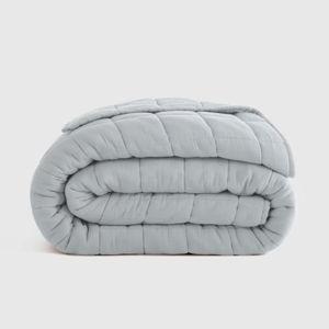 Organic Airy Gauze Box Quilt in Mist