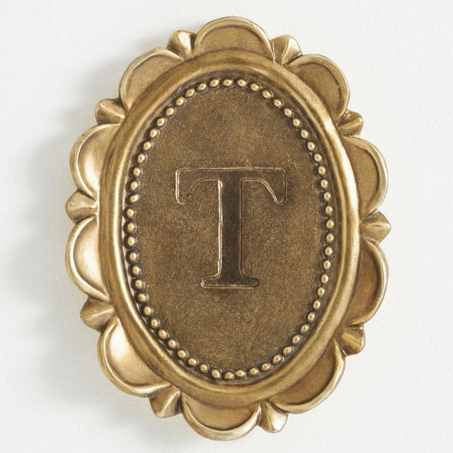 Louisa Monogram Gallery Wall Charm - T, Standard, One Size