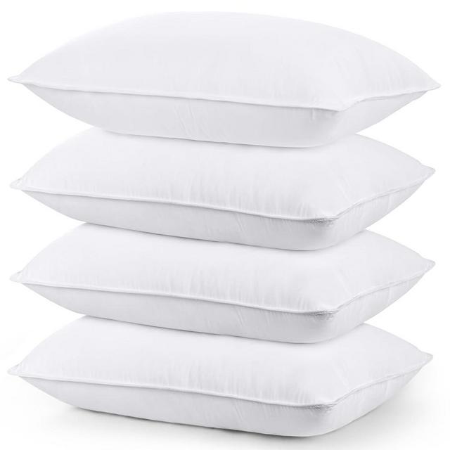 Utopia Bedding Bed Pillows for Sleeping (White), Standard/Queen Size, Set of 4, Hotel Pillow, Cooling Pillows for Side, Back or Stomach Sleepers