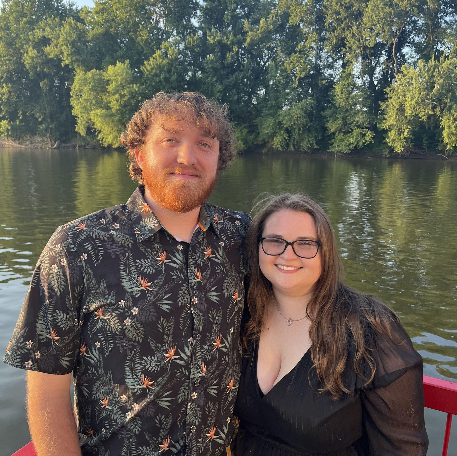 On a river boat on the Ohio river