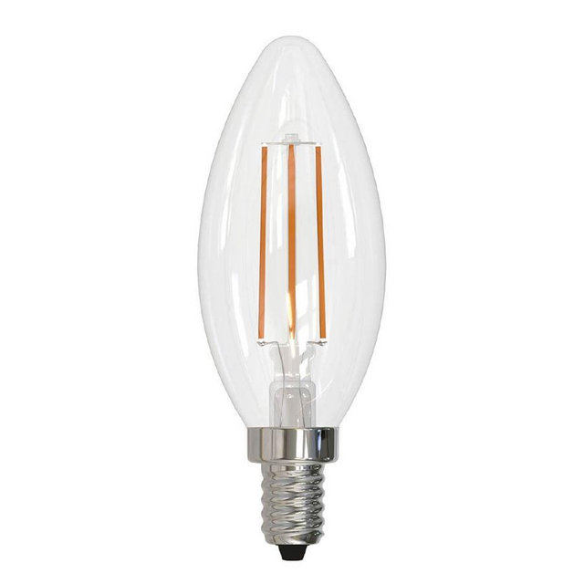 B11 Filament Torpedo Candelabra LED Bulb, Pack of 4, 40 Watt Equivalent