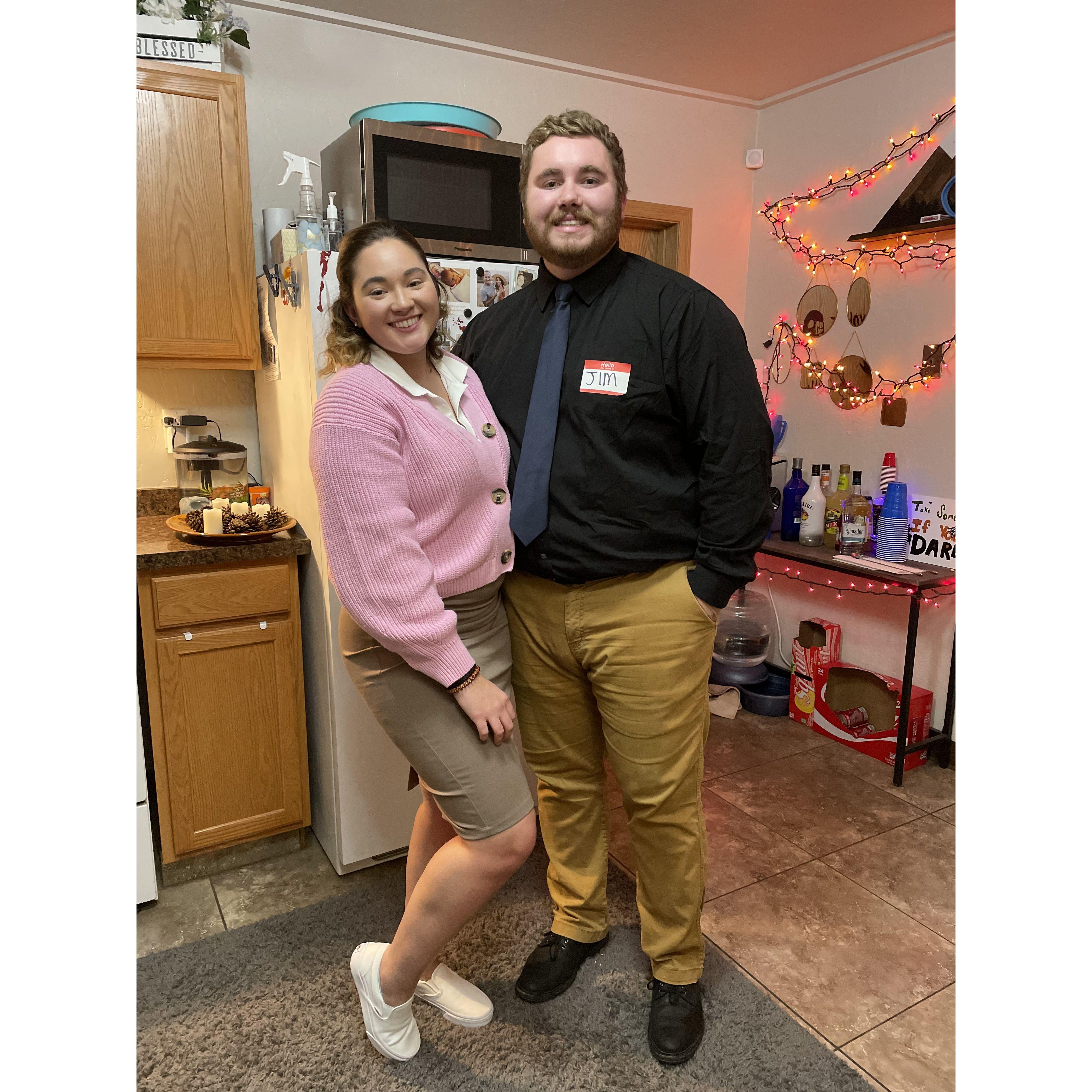 Halloween as Jim and Pam from the Office!