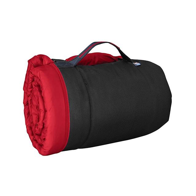 Kurgo Waterproof Dog Bed, Outdoor Bed for Dogs |Portable Bed Roll for Pets, Travel |Hiking, Camping, Wander Loft Dog Bed |Chili Red (Medium)