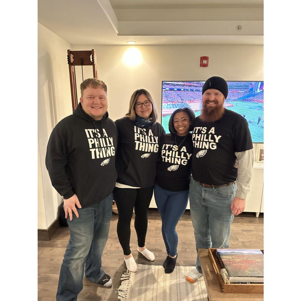 The last time our officiant was allowed to wear Eagles gear