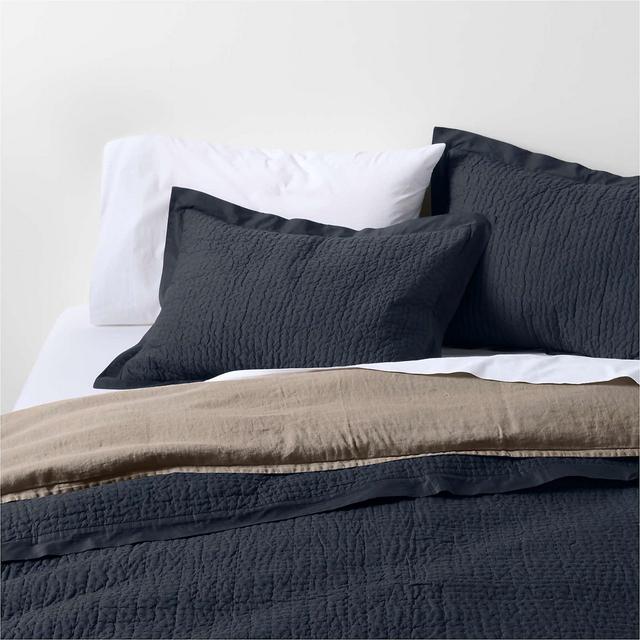 Celeste Organic Cotton Midnight Navy King Quilt