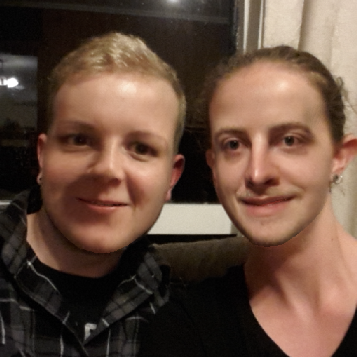 Playing around with the face swap feature on Snapchat!