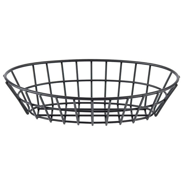G.E.T. 4-30188 12" x 8.25" Oval Basket, 2" Clipper Mill, Iron Powder Coated