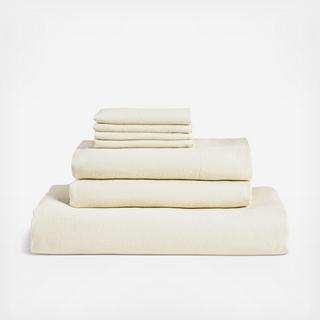 Washed European Linen 7-Piece Sheet & Duvet Bundle