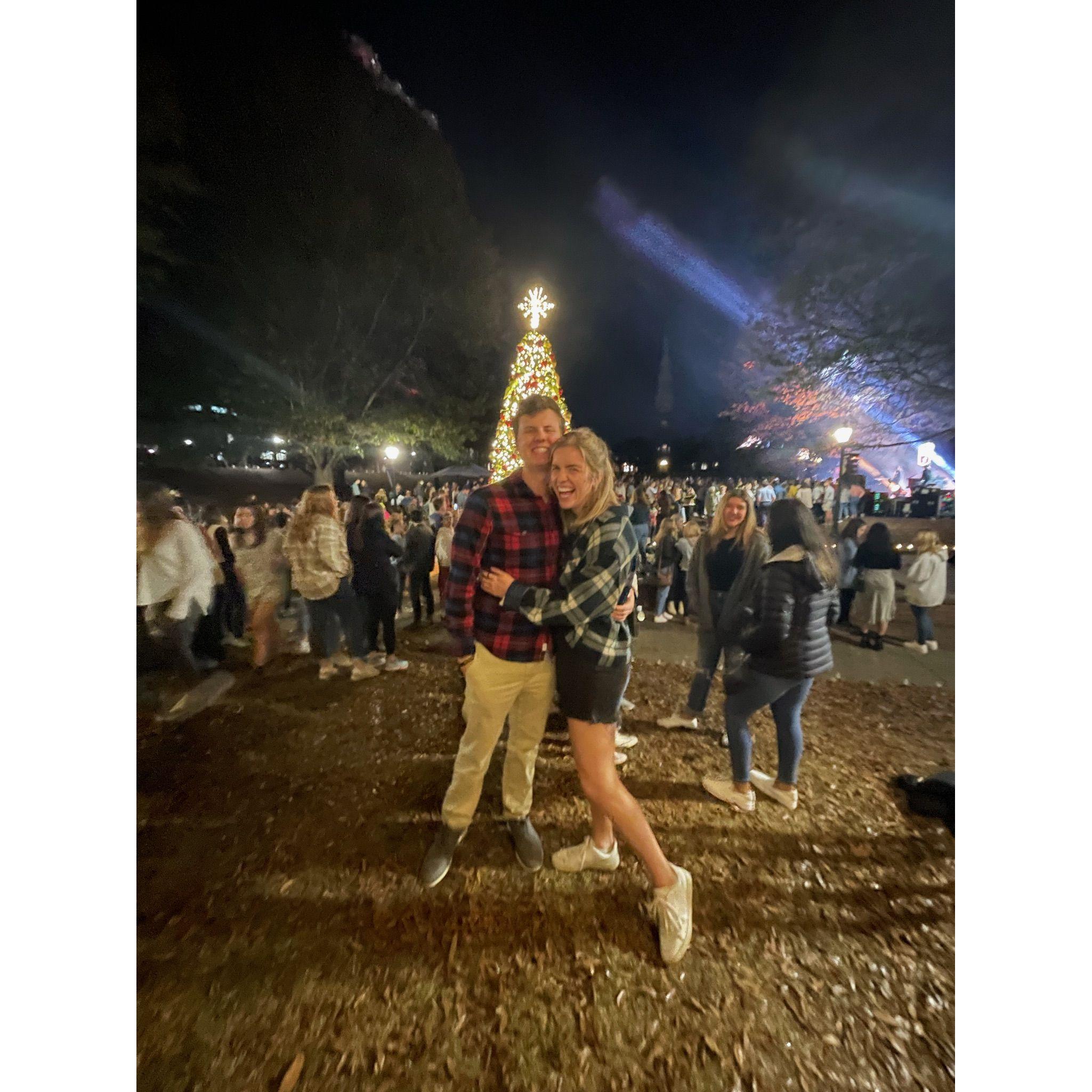 Lighting of the Way at Samford. December 2021