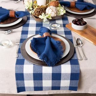 Reversible Gingham/Buffalo Check Table Runner