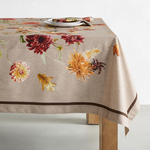 Harvest Bloom Tablecloth, 70" X 126"