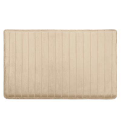 Micro Plush 21" x 34" Memory Foam Bath Mat in Canvas