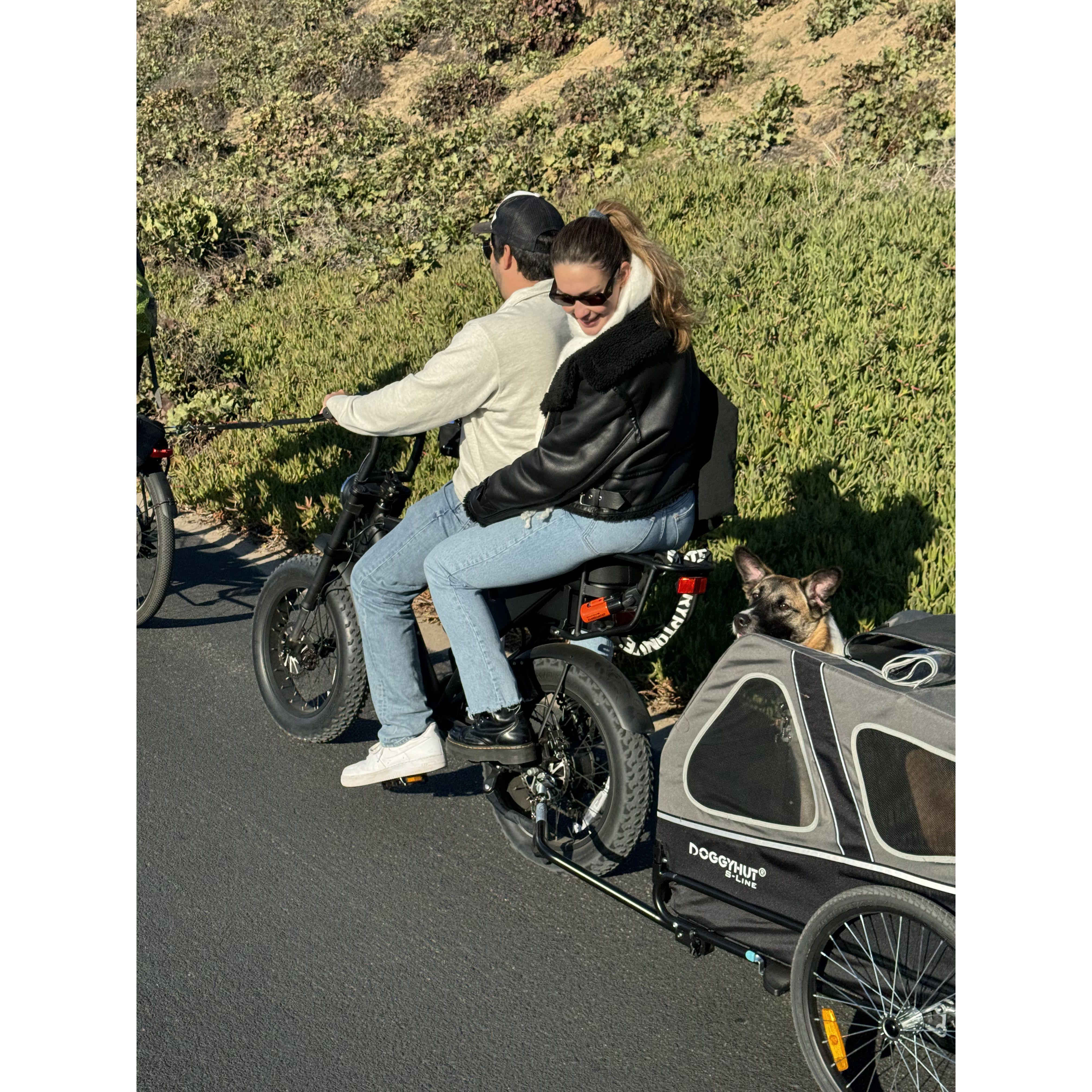 Our Steel Horse and Bailey…Bailey was much heavier than we thought and we lost battery 1/2 way through our trip (shoutout to Sussell for towing us home)