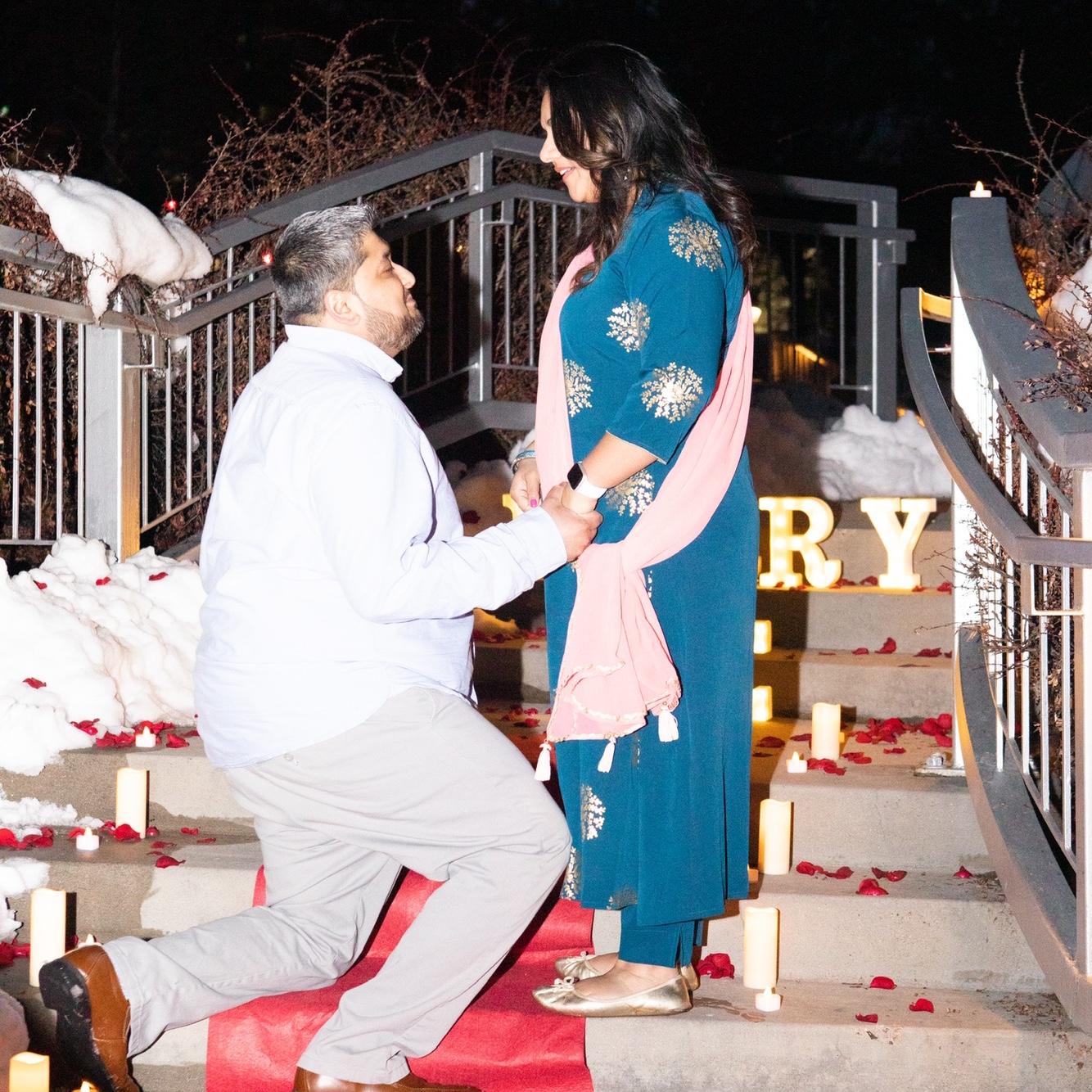 Our engagement, a surprise planned to perfection by Neal.
