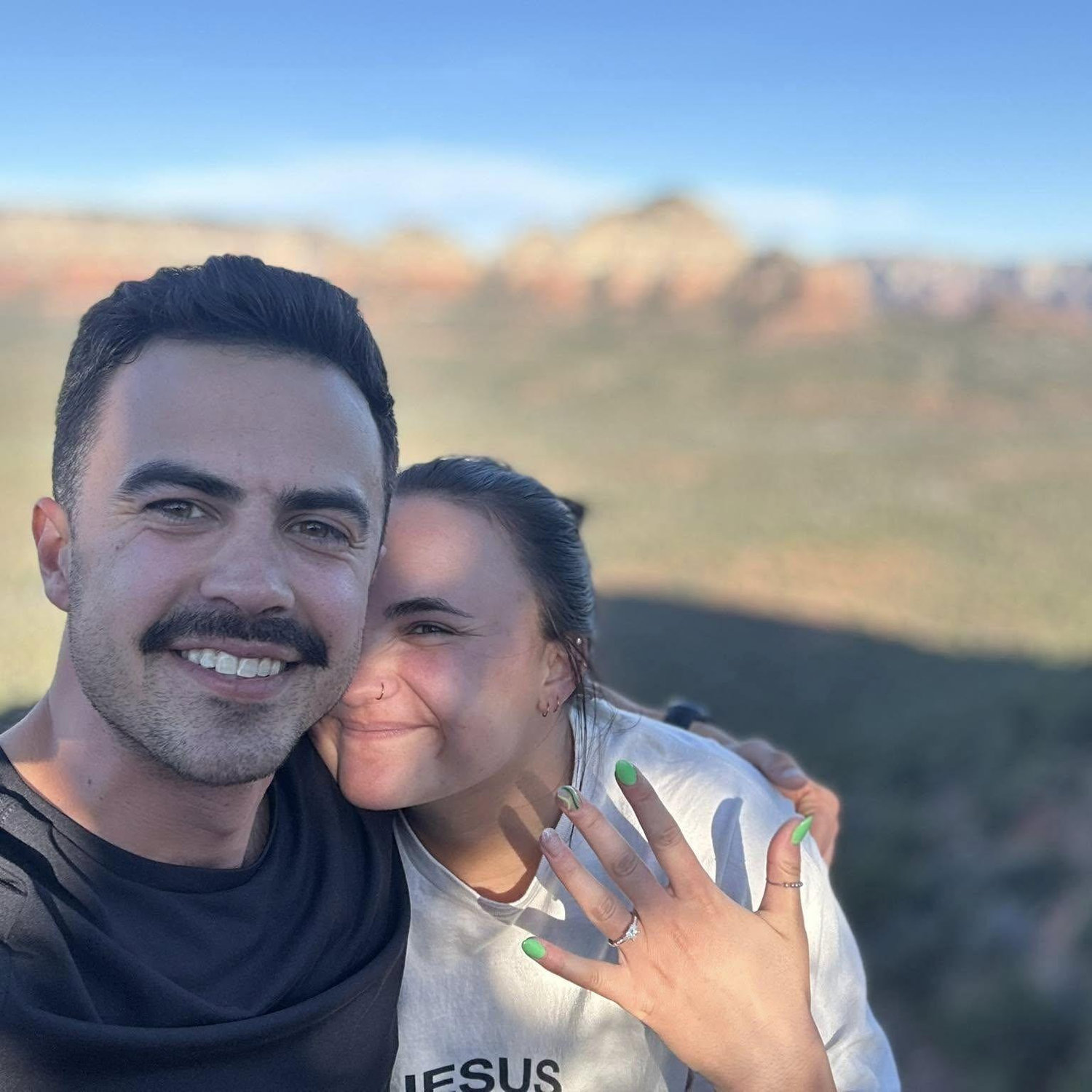 Our first picture together ENGAGED!