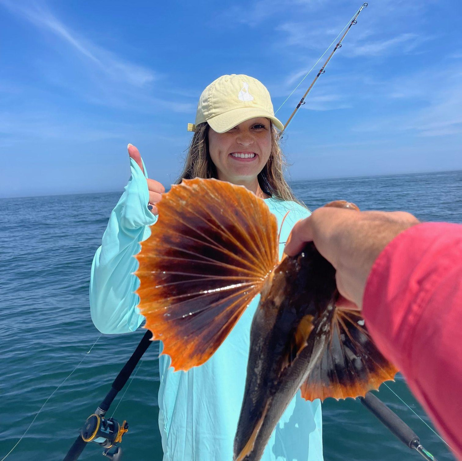 Amanda's first fish! She wouldn't hold it for the picture