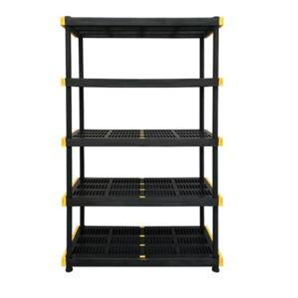 Project Source Commander Plastic Heavy Duty 5-Tier Utility Shelving Unit