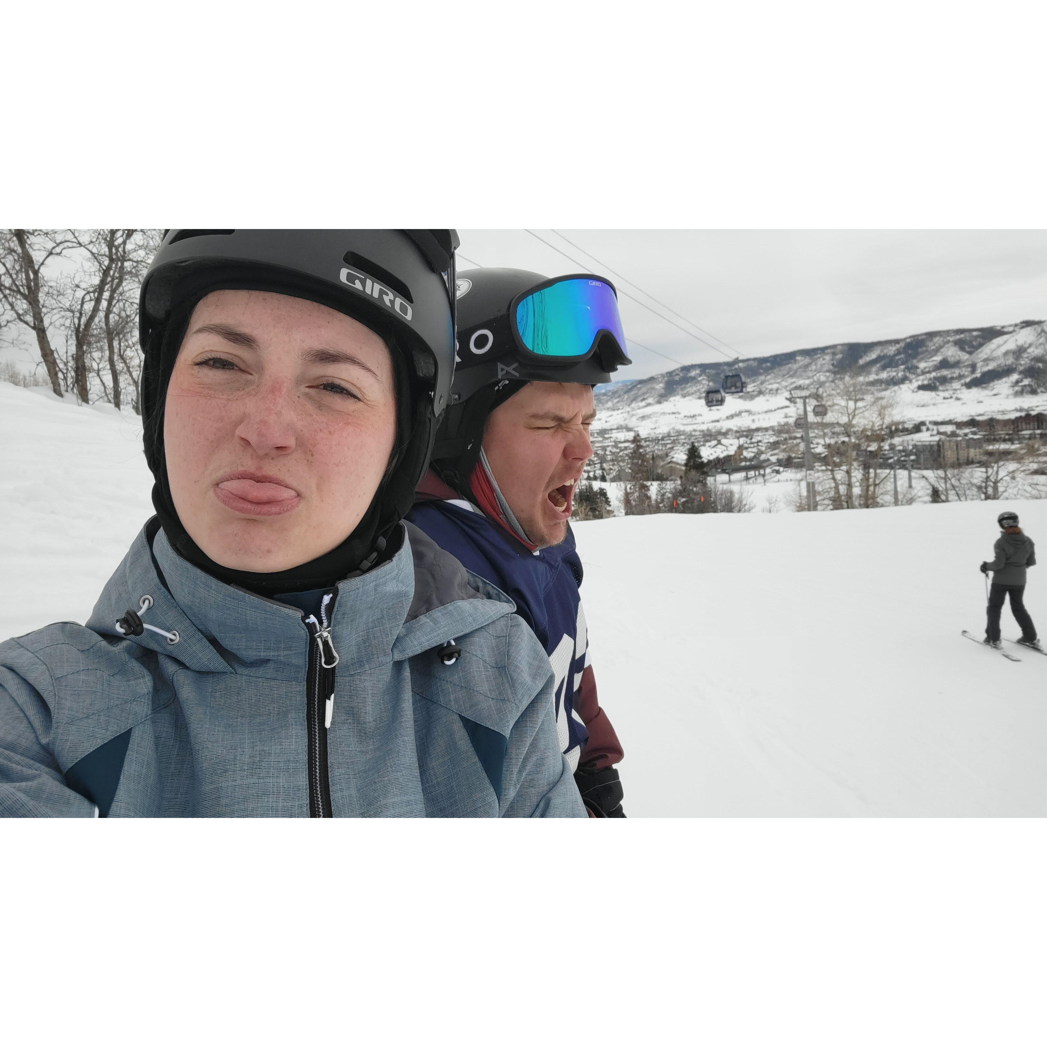 But this is my favorite picture from that day. Pro tip, be better at skiing before skiing the Rockies.