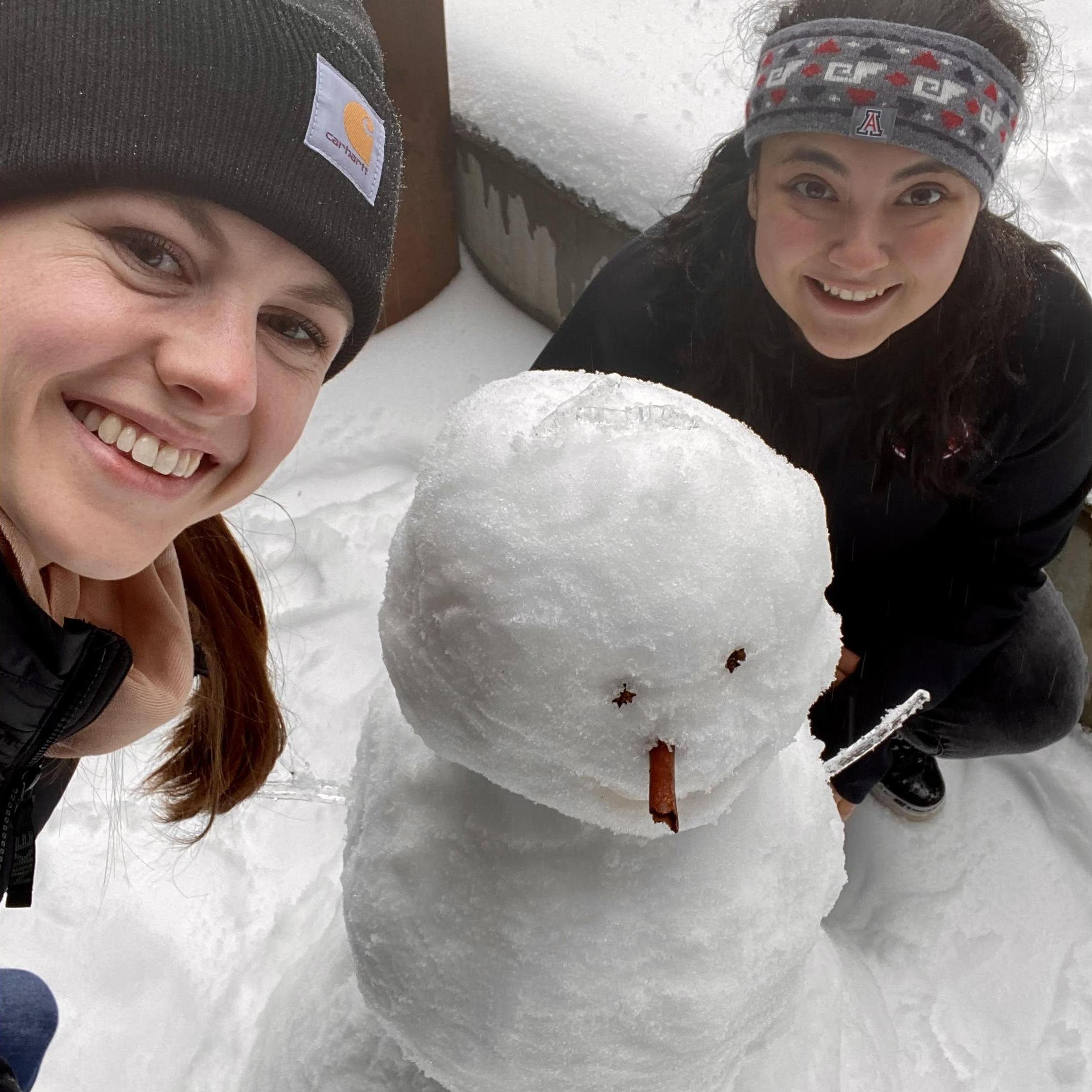 A family picture with our snowchild