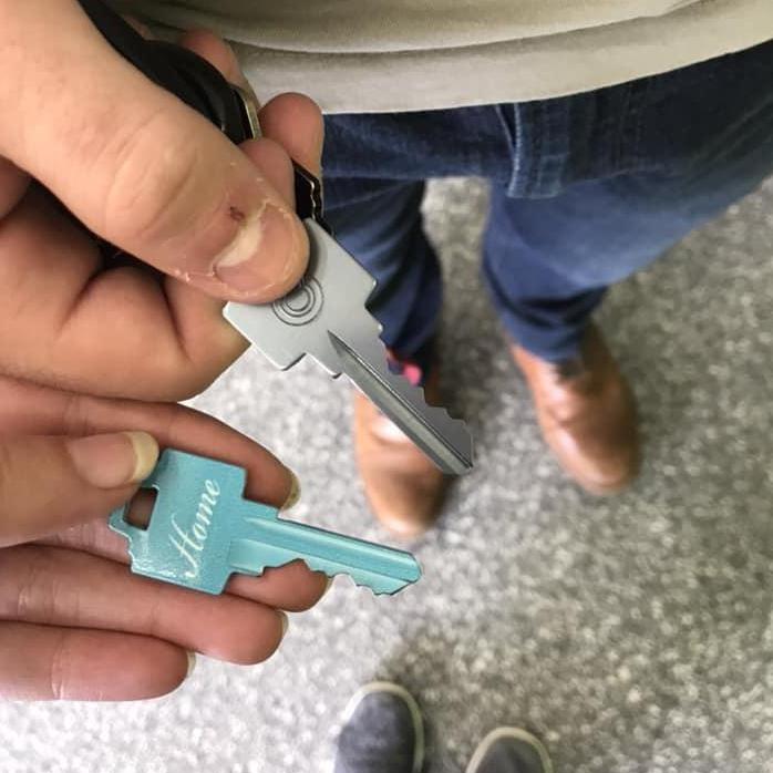 Keys to our first home together, 2018