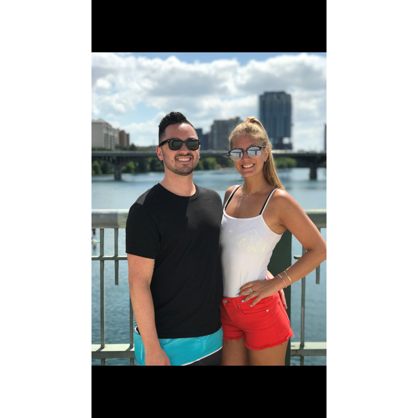 Visiting Merrilynn in Austin! Our first time paddle-boarding and B's first time seeing the city.