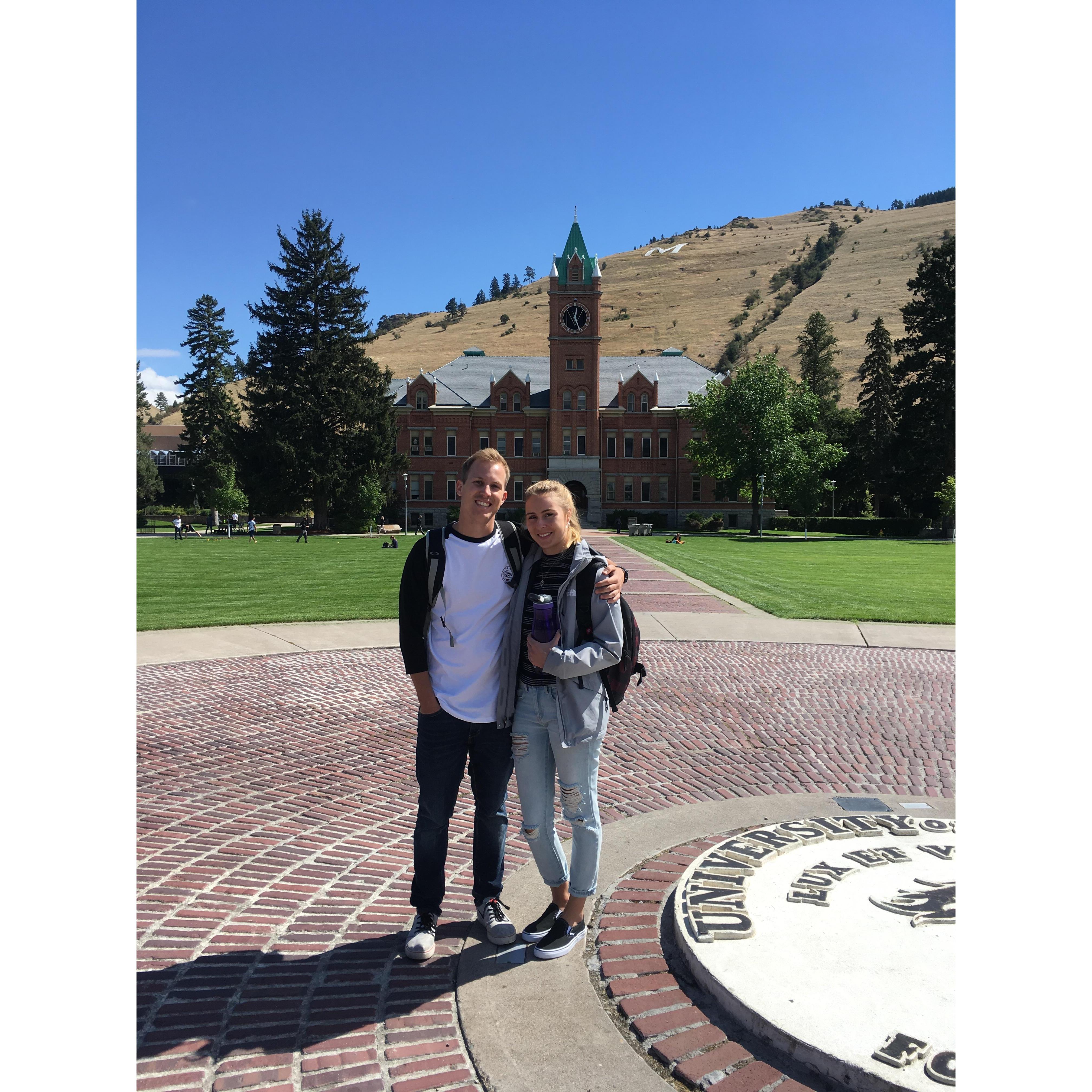 The first day of our senior year of college!