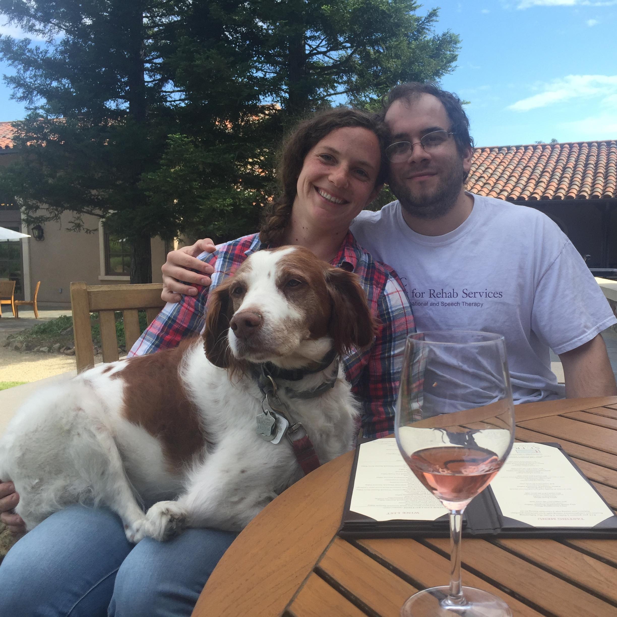 Wine tasting with Linus in Santa Rosa, May 2016.