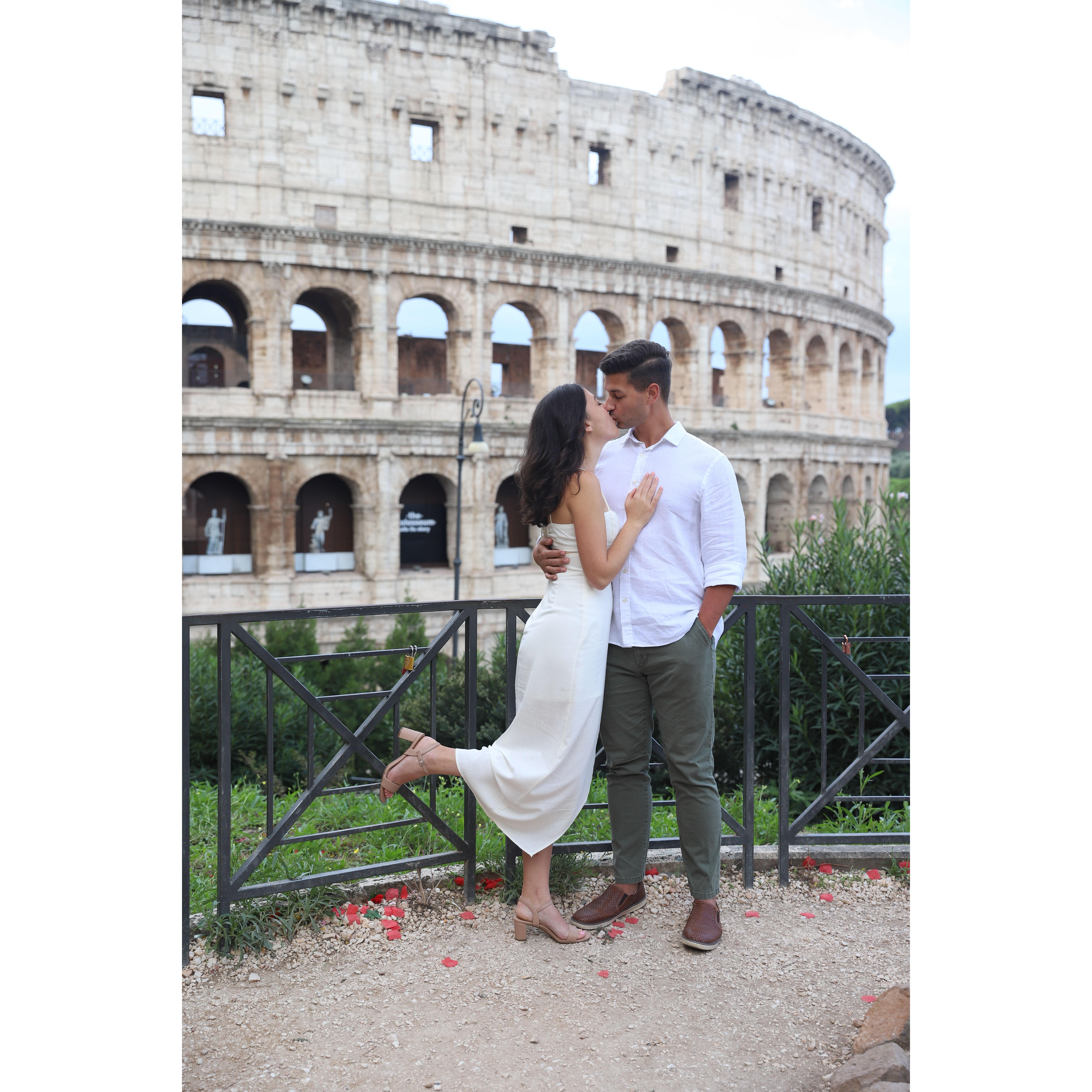 Scenes from our engagement shoot in Italy! Colosseum