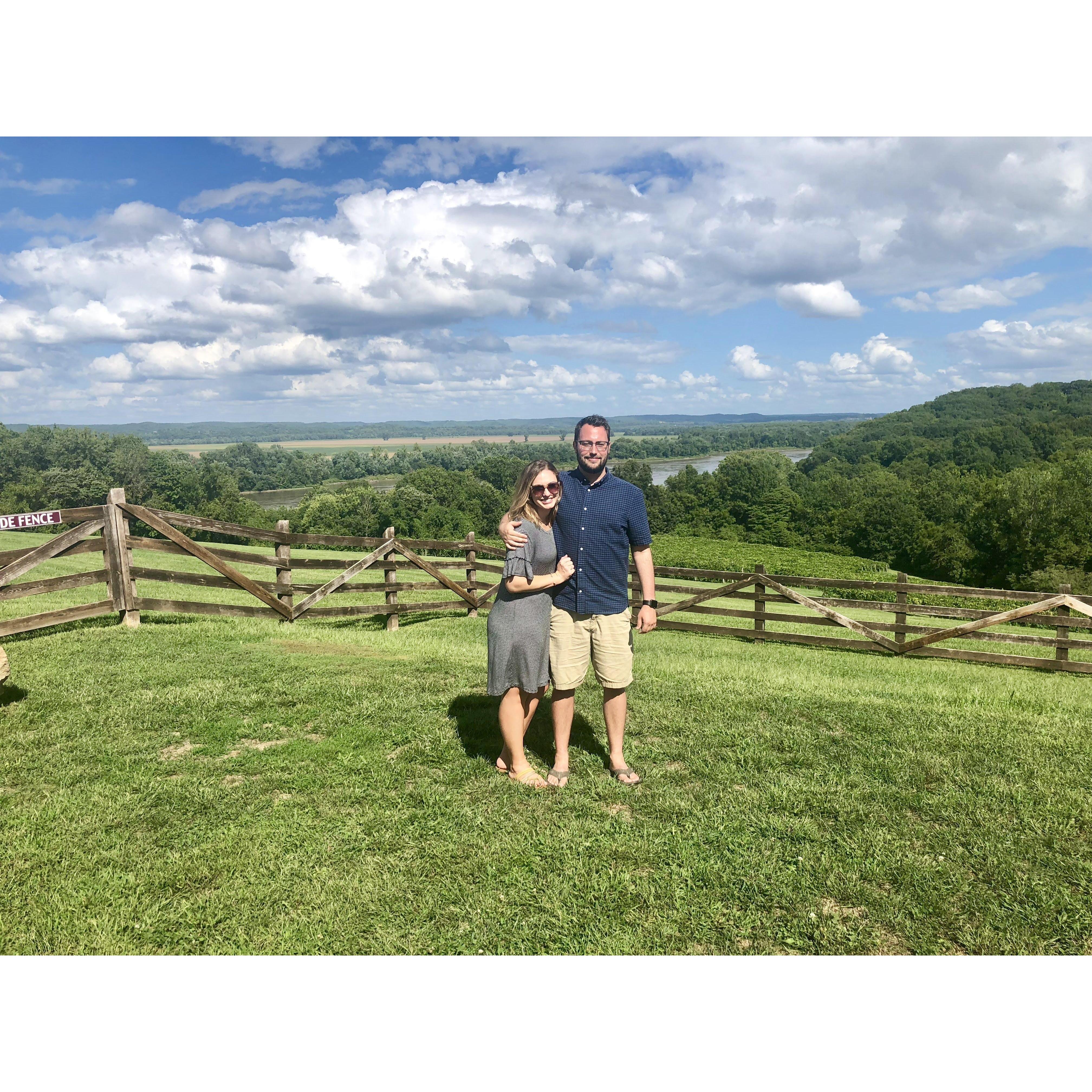 Labor Day Weekend 2018 we went to Hermann to hit the wine trails. We had only been dating a few months at this point!