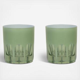 Rialto Milk Old Fashioned Glass, Set of 2