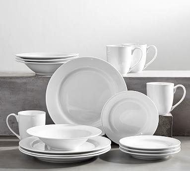 Great White Traditional Porcelain 16-Piece Dinnerware Set