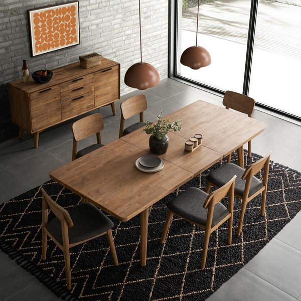 Seb Extendable Dining Table, 74.8"-94.5" | Castlery